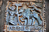 Bagan Myanmar. Dhammayazika pagoda, glazed Jataka plaques. 